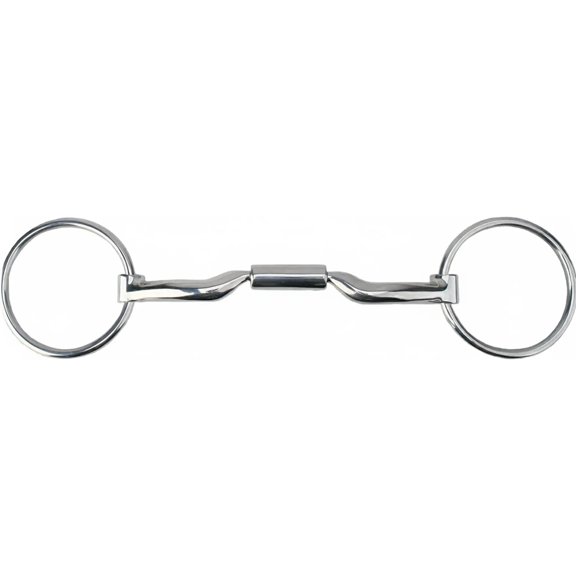 Myler Bridoon Stainless Steel Low Port Comfort Snaffle Bit MB 04 Level 2 - 4 3/4" with Copper Inlay 5 1/2"