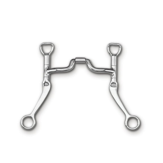 Myler MB 43LP Sweet Iron Low Ported Barrel Horse Bit - 7" Flat Shank, Copper Inlay, Level 2-3