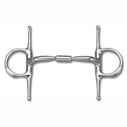 Myler 02 Comfort Snaffle Full Cheek Bit with Hooks, Level 2 Stainless Steel - 5 inch 4 3/4"