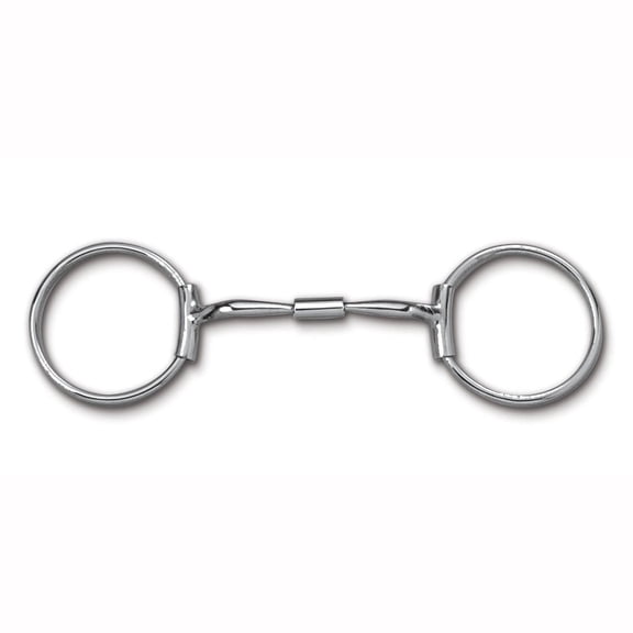 Myler MB 02 Snaffle Horse Bit - Level 1 Sweet Iron with Copper Inlay, C-Sleeve Rings & Independent Side Movement
