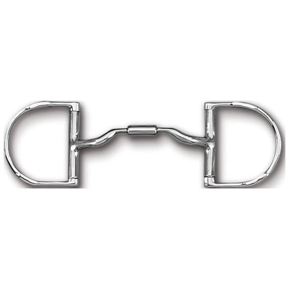 Myler Pony Dee with Hooks Low Port Comfort Snaffle Bit (MB 04) - 4 3/4" Stainless Steel & Copper Inlay