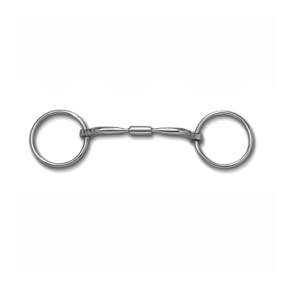 Myler MB 02 Comfort Snaffle Wide Barrel Loose Ring Horse Bit - Stainless Steel with Copper Inlay - Level 1 ISM