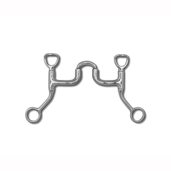 Myler MB 47 HBT Shank Correctional Tom Thumb Snaffle Bit - 5" - Sweet Iron & Copper Inlay - Level 2-3