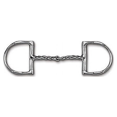 Myler 09 English Dee Bit with Hooks & Twist - MB 09T Enhanced Comfort Snaffle, 5" Mouth, Sweet Iron with Copper Inlay
