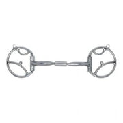 Myler Western Dee with 2 Hooks with Sweet Iron Comfort Snaffle Wide Barrel MB 02 (5", Stainless Steel)