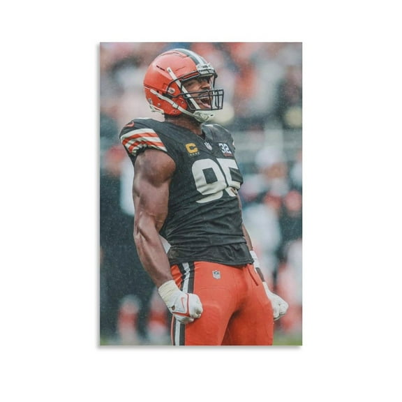 Myles Garrett Canvas Poster Artworks Picture Print Poster Wall Art Painting Canvas Gift Decor Home Posters Decorative 08x12inch(20x30cm)