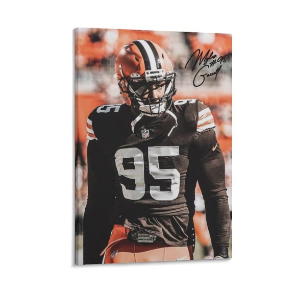 Myles Garrett Canvas Poster Canvas Poster Wall Art Picture Prints Hanging Photo Gift Decor Home Posters Artworks 12x18inch(30x45cm)
