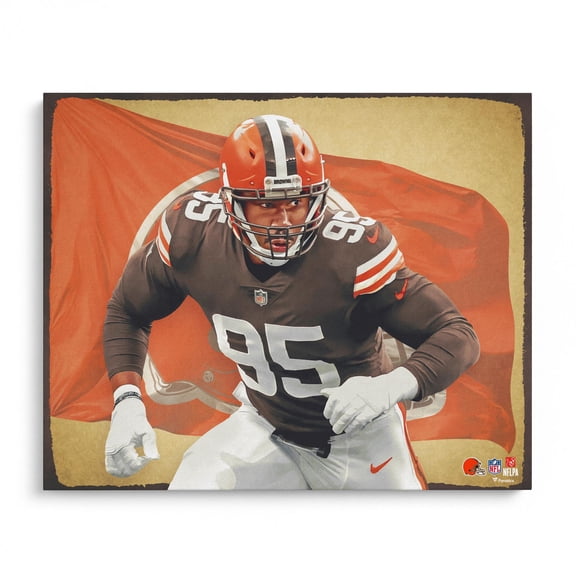 Myles Garrett Cleveland Browns Unsigned 16" x 20" Photo Print - Designed by Artist Brian Konnick