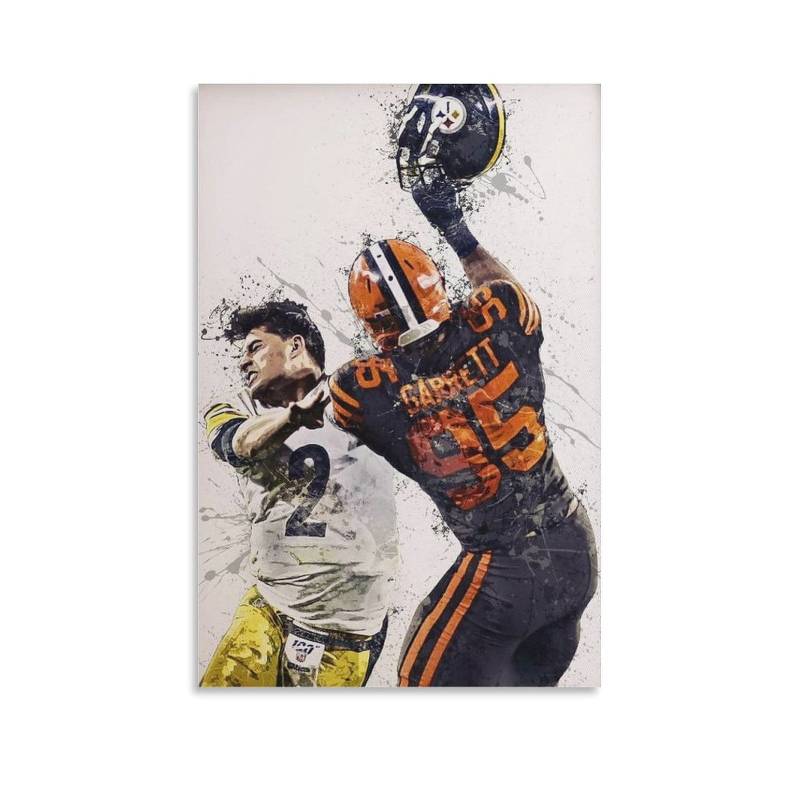 Myles Garrett, Mason Rudolph Canvas Poster Painting On Canvas Wall