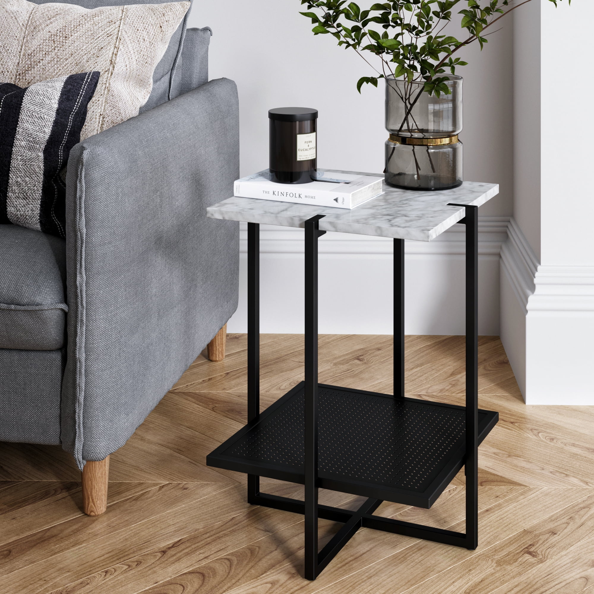 Metal and marble nightstand deals