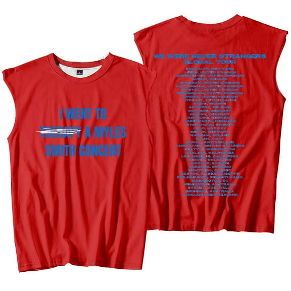 Myles Smith Therapy Tank Tops We Were Never Strangers World Tour Sleeveless Sport Vest Women Men Outdoor Sportwear