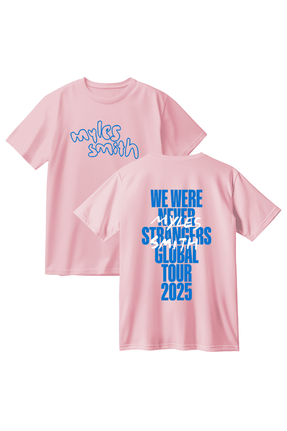 Myles Smith We Were Never Strangers Tour 2025 Cotton T-shirt Unisex Short Sleeve Crewneck Casual Streetwear Tee