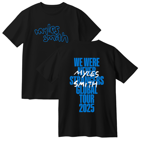 Myles Smith We Were Never Strangers Tour 2025 Cotton T-shirt Unisex Short Sleeve Crewneck Casual Streetwear Tee