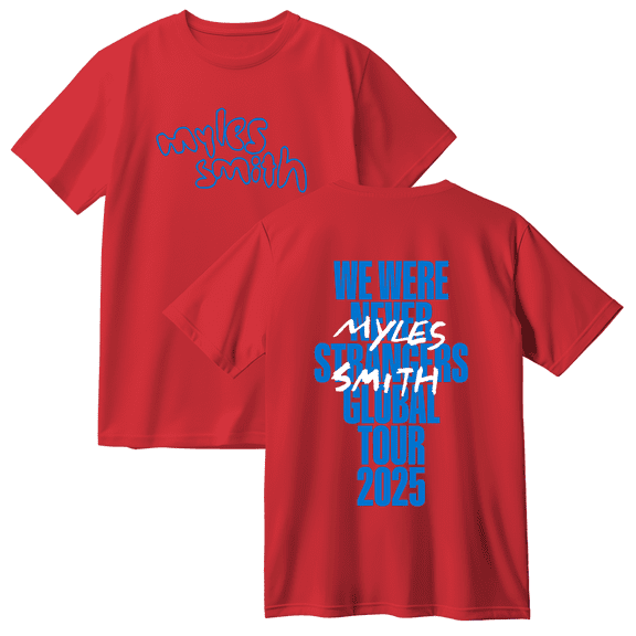Myles Smith We Were Never Strangers Tour 2025 Cotton T-shirt Unisex Short Sleeve Crewneck Casual Streetwear Tee