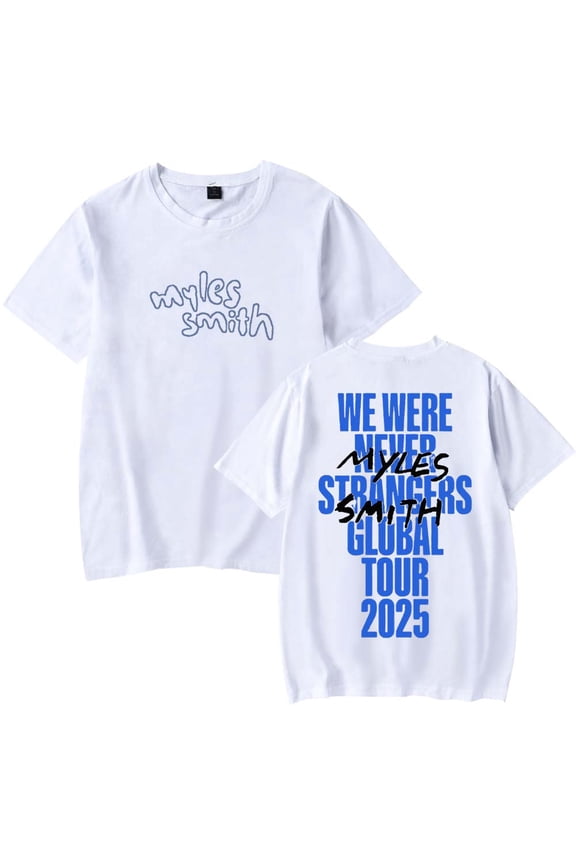 Myles Smith We were Never Strangers World Tour Merch T-Shirt Women Men Crewneck Casual Short Sleeve Tee