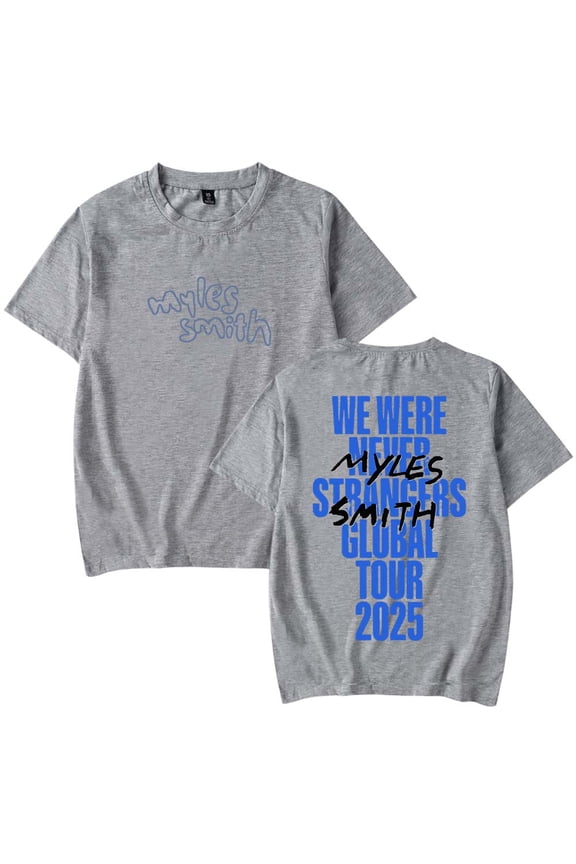 Myles Smith We were Never Strangers World Tour Merch T-Shirt Women Men Crewneck Casual Short Sleeve Tee