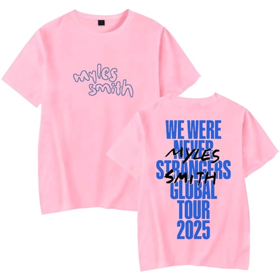 Myles Smith We were Never Strangers World Tour Merch T-Shirt Women Men Crewneck Casual Short Sleeve Tee