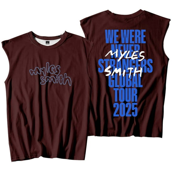 Myles Smith We were Never Strangers World Tour Merch Tank Tops Sleeveless Sport Vest Women Men Outdoor Sportwear