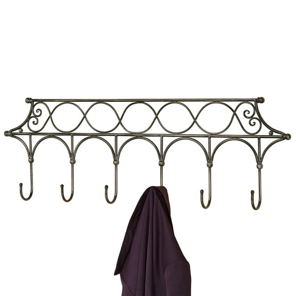 Myles Wall Hook Rack Taupe 35”W x 3”D x 12”H