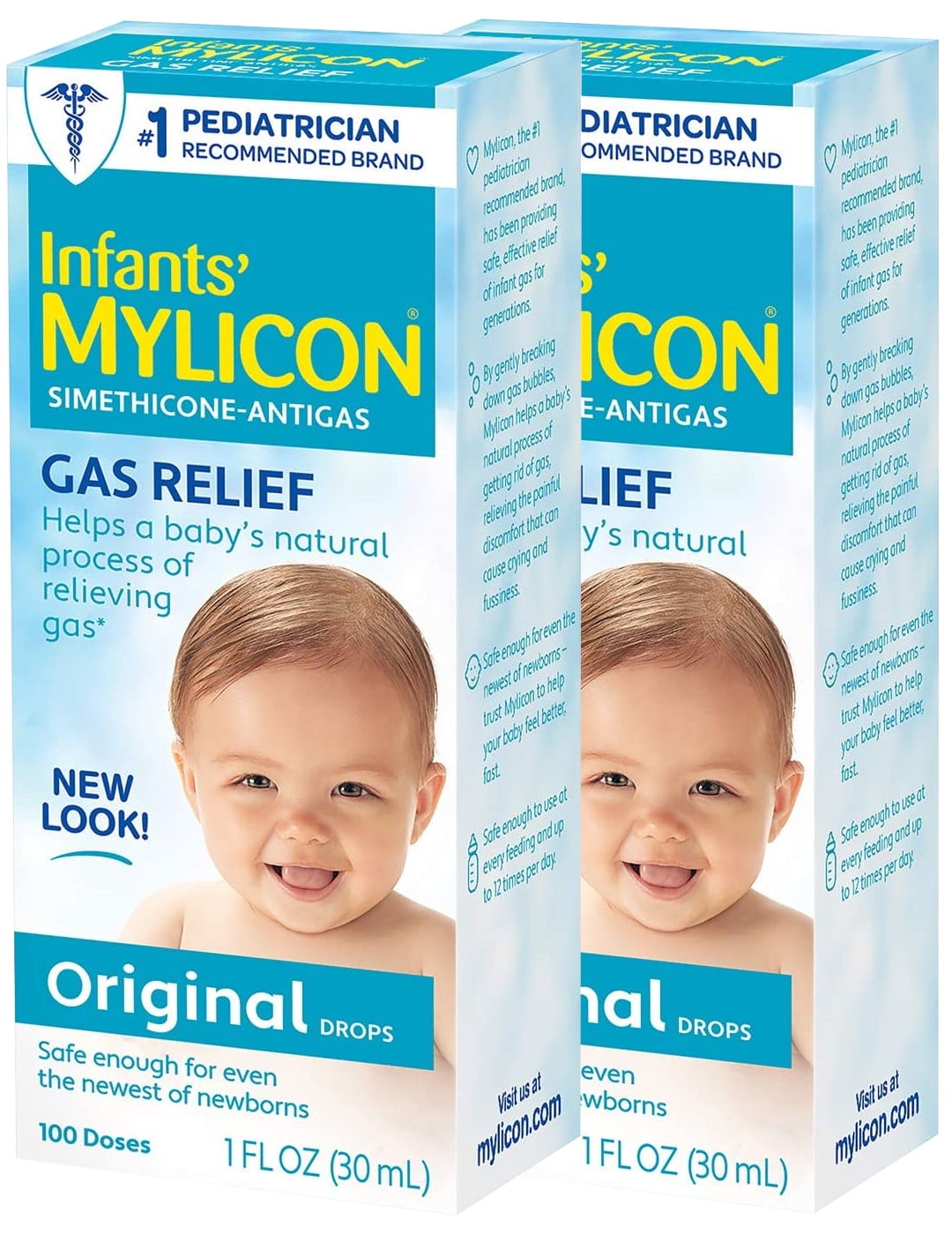 Mylicon Infant Drops Anti-Gas Relief, Original Formula 1 oz (Pack of 2 ...