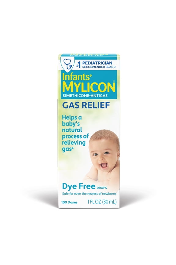 Infants Gas Relief Drops for Infants and Babies, Dye Free Formula, 1 fl oz