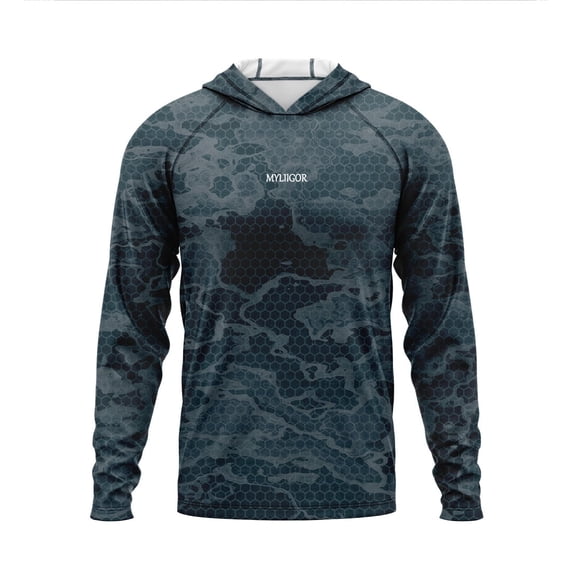 Myliigor Men's Hiking Fishing Short Sleeve Shirt - UPF 50+ Waterproof Quick Dry Anti-Static Top