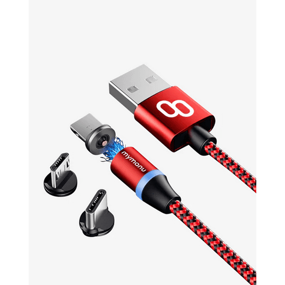 Mymanu 3 in 1 Magnetic Charging Cable, Compatible with Iphones & Androids