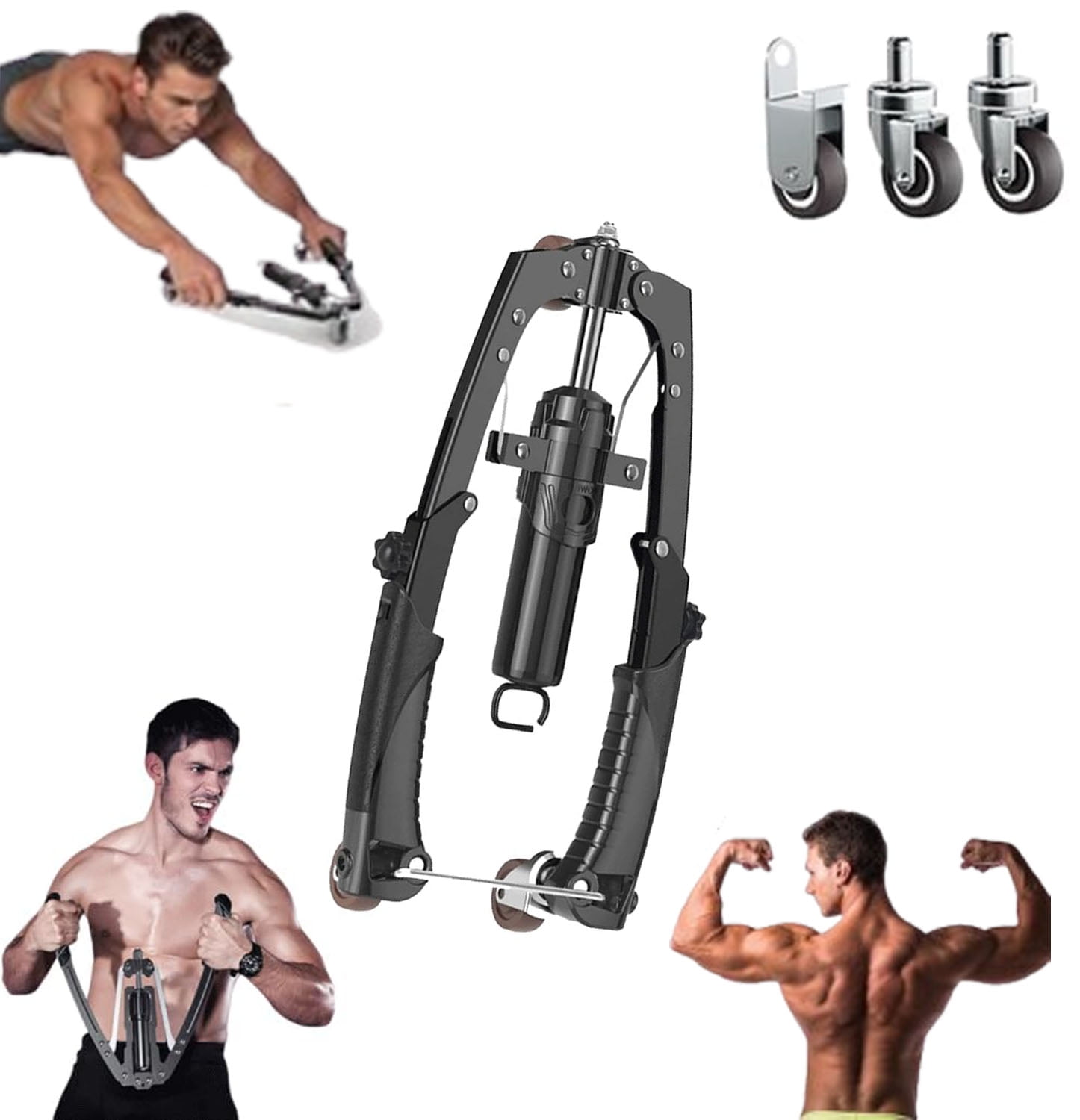 Mymus CoreFlex Twister Pro,Hydraulic Power Chest Press Machine,All-in-One Adjustable Hydraulic Arm Exerciser Twister Bar, ABS and Upper Body Fitness Equipment for Home Gym Workout