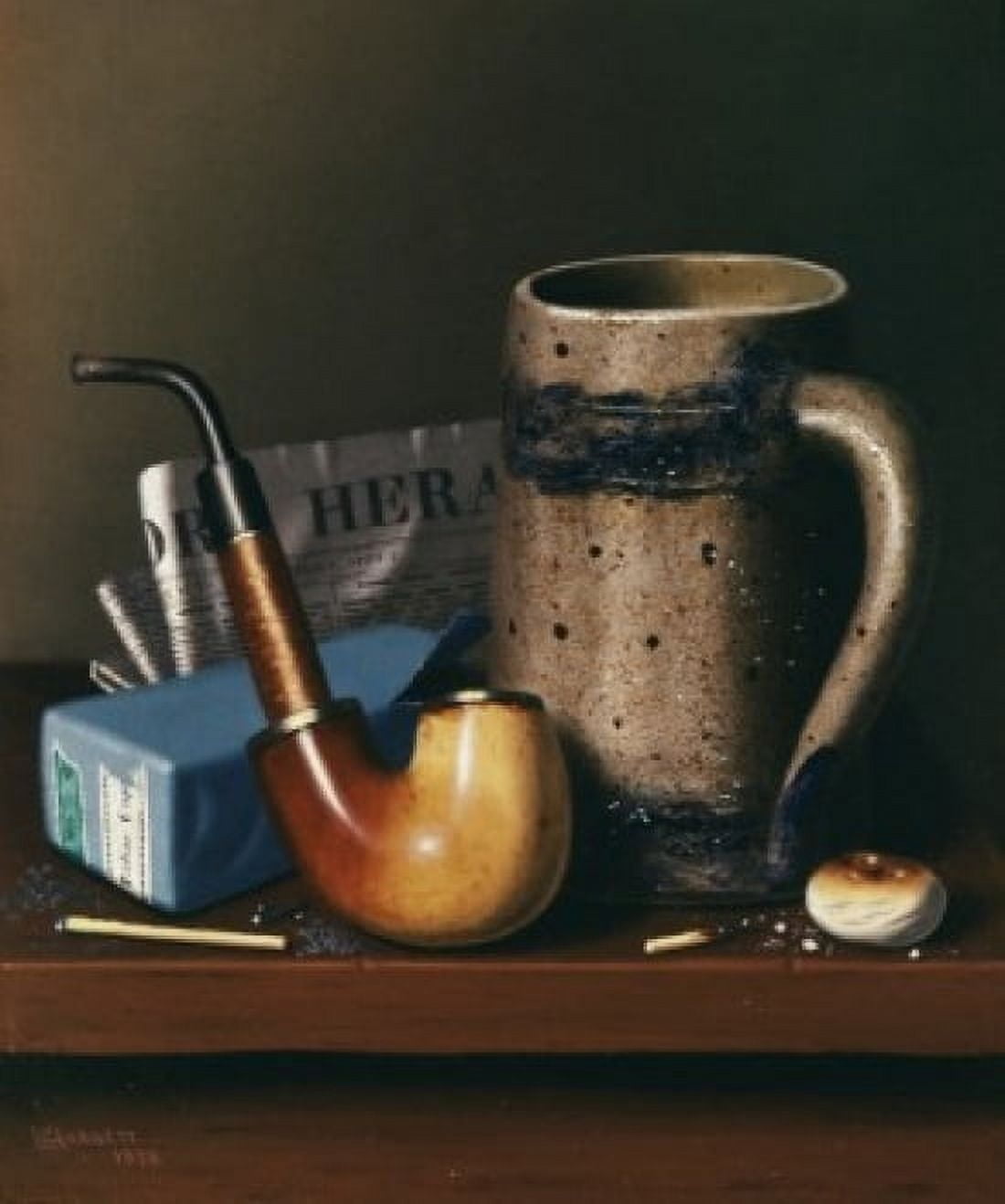 Mynheers Lunch William Michael Harnett (1848-1892 American) Canvas Art - William Michael Harnett (24 x 36)