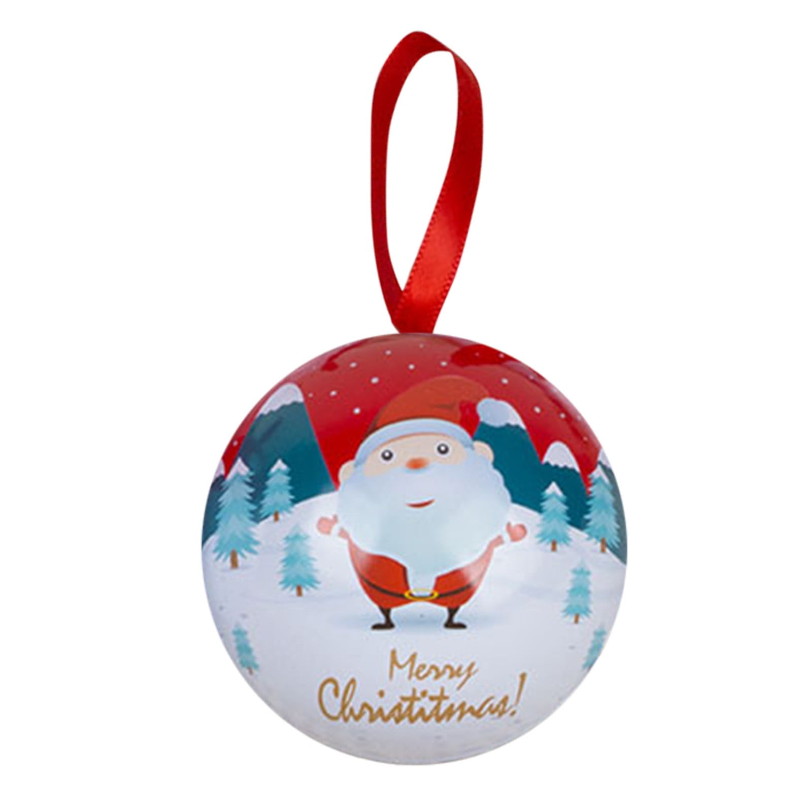 1pcs Christmas Ball Candy Box Christmas Tree Pendant
