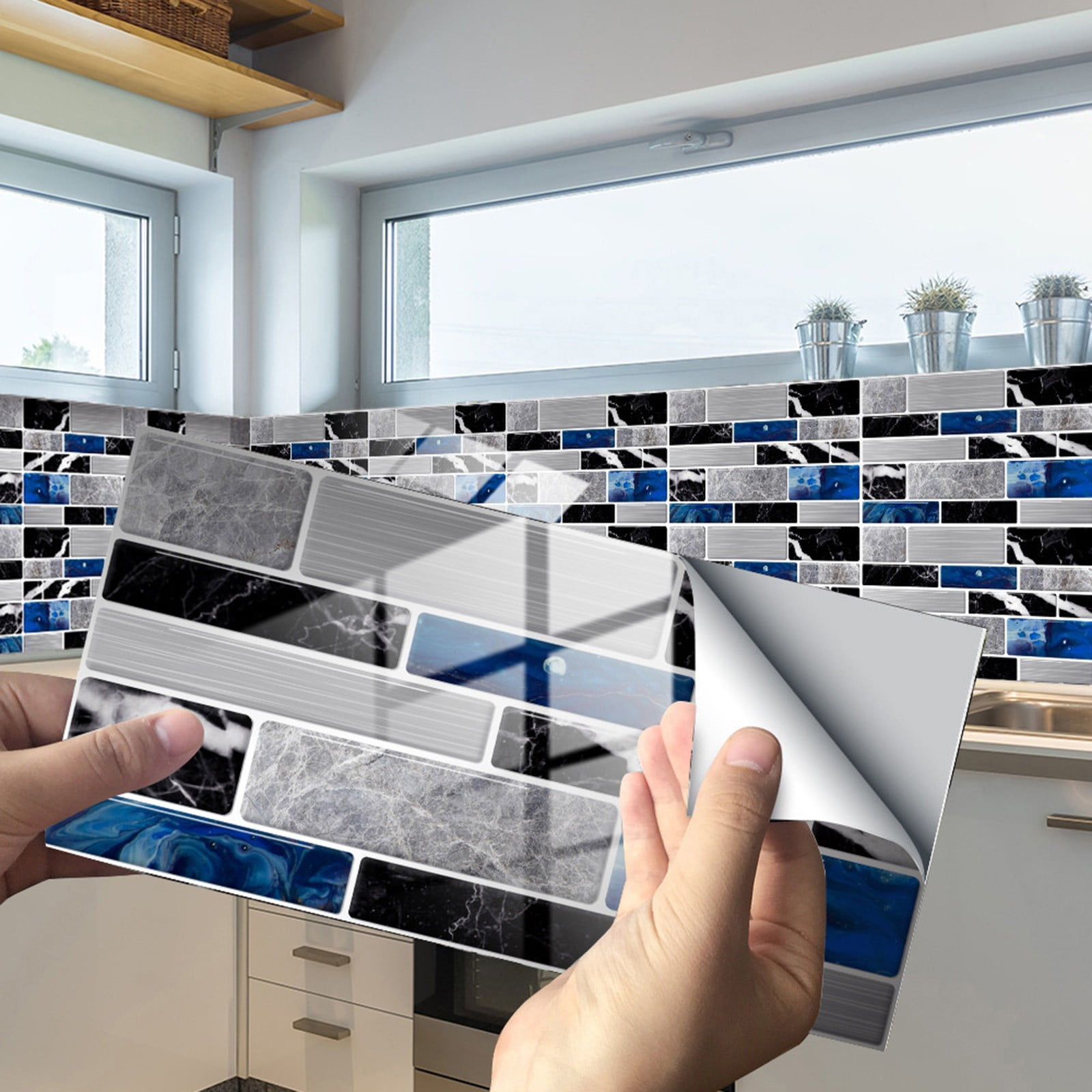 Frise Adhu00e9sive Borgatella - 5 X 300 Cm-carreaux De Ciment