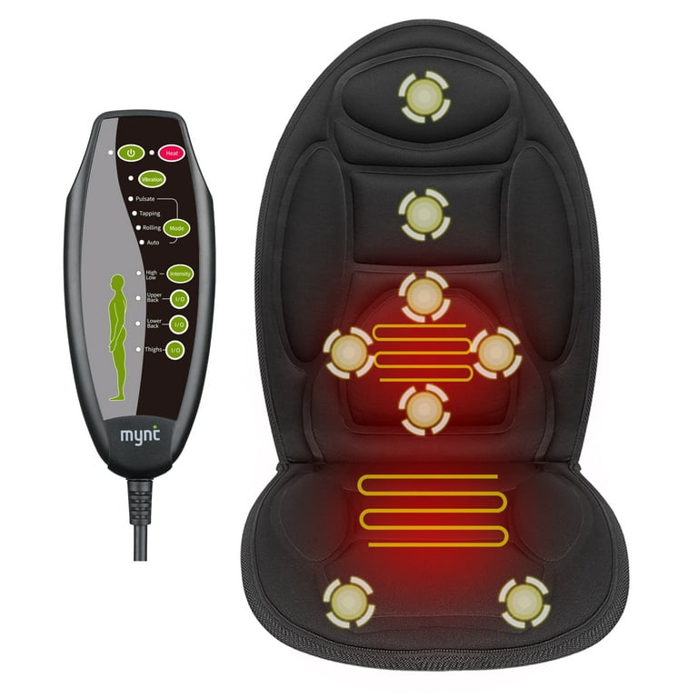 Mynt Vibration Back Massager with Heat:Chair Massage Cushion with 8  Vibration Massage Nodes, Massage Chair Pad for Home Office Chair（Grey） -  Yahoo Shopping