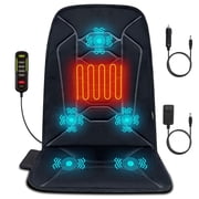 Mynt Vibration Massage Pad with Heat, Back Massager for Car and Chair, Black