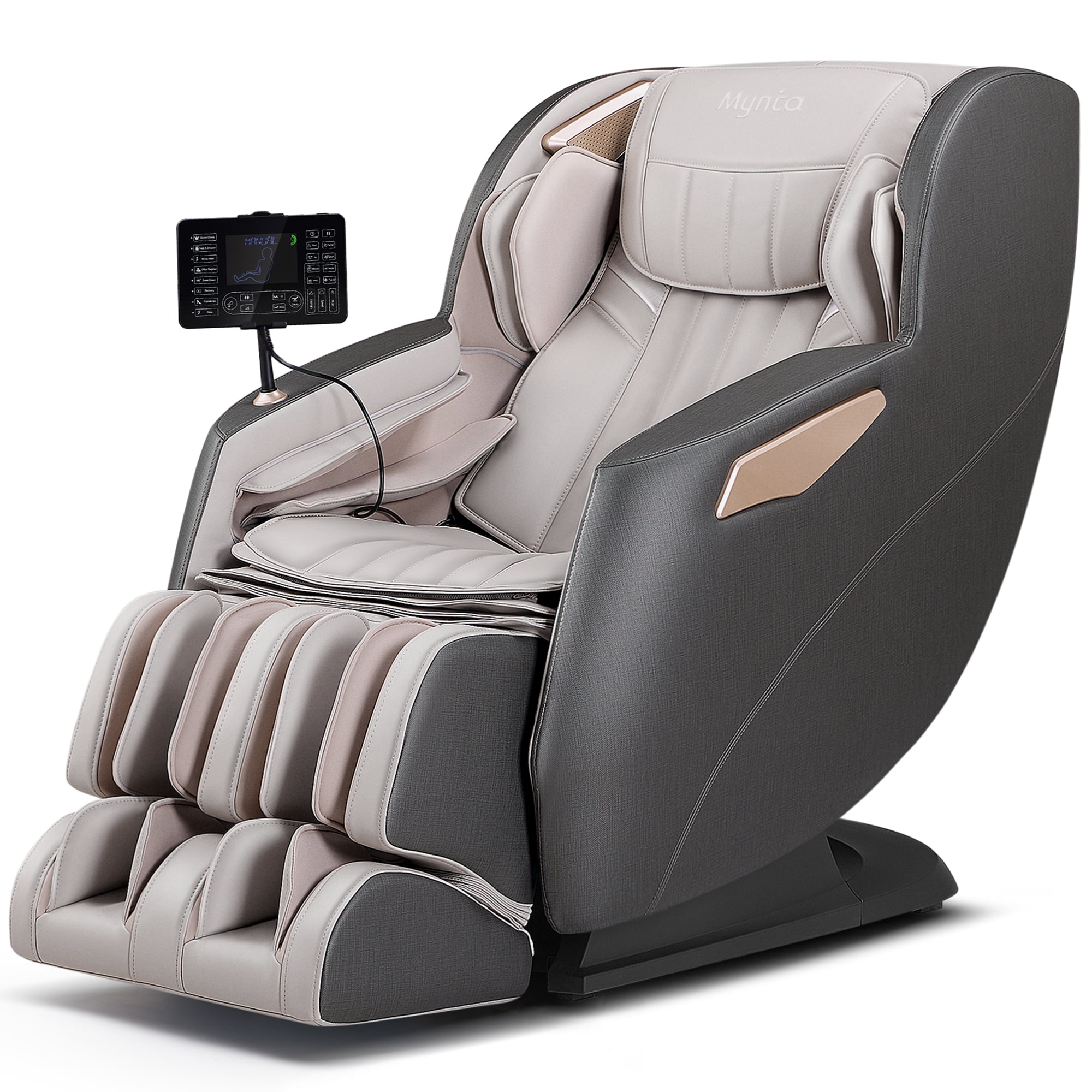 The Coupon deal of  Mynta Massage Chair Full Body, 4D SL Track Zero Gravity with Foot Massage, Gray