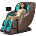 thumbnail image 1 of Mynta Massage Chair Full Body with Zero Gravity, SL Track Massage Chair Recliner with Heating, Brown, 1 of 10