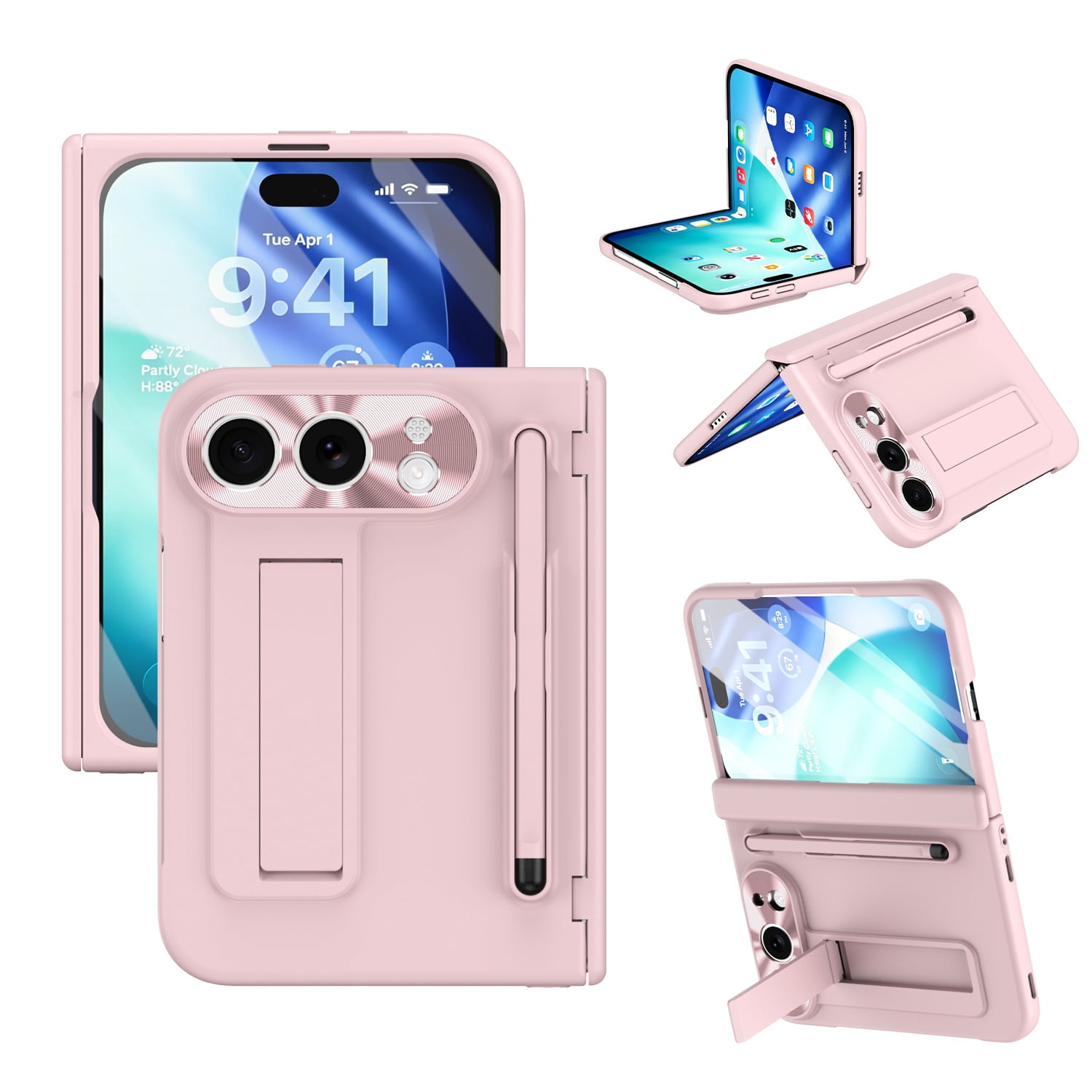 Mynvo Case for iPhone Duo with Kickstand, Screen Protector Included ...