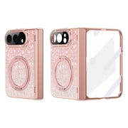 Mynvo Luxury Glitter Case for Apple iPhone Duo, 360  Rotating Ring Holder & Kickstand, Built-in Magnet for Wireless Charging, Diamond Camera Protection, Slim Shockproof Cover for Apple iPhone Duo