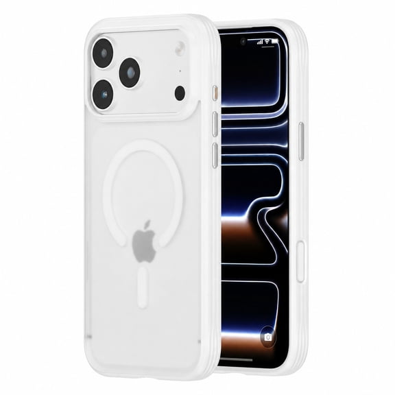 Mynvo Magnetic Case for Apple iPhone 18 Pro Max, Non-Slip Matte Protective Cover with Camera Control Button Support, Air-Cushion Drop Protection, Compatible with MagSafe Charging, White