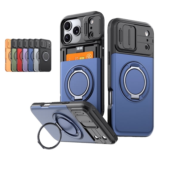 Pro Hard Mynvo for iPhone 18 Pro Case with Card Holder Kickstand and Camera ...