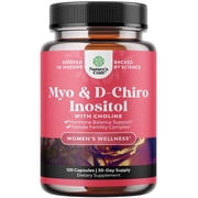 Natures Craft Myo & D-Chiro Inositol Capsules w/ Choline, Women s Hormone Balance Supplement, 120 Count