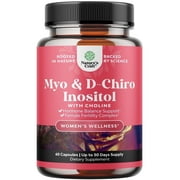 Natures Craft Myo & D-Chiro Inositol Supplement, Hormone Balance for Women, 60 Capsules