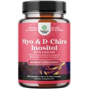 Natures Craft Myo & D-Chiro Inositol Supplement, Hormone Balance for Women, 60 Capsules
