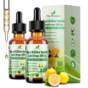 2 pack Myo-Inositol&D-Chiro Inositol Supplement for Women,40:1 Ratio Inositol Complex w.Multivitamin Chasteberry for Hormone Balance,Ovarian&Cycle Health*Liquid Drops 6x Stronger than Pills Powder