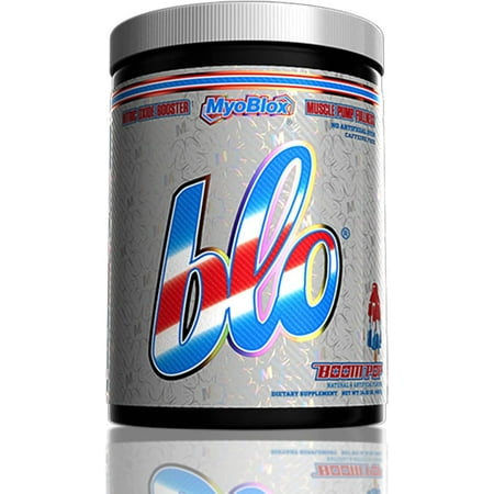 MyoBlox BLO Muscle Pump and Nitric Oxide Booster Extreme Muscle Pumps & Enhanced Vascularity for Energy, Endurance & Strength Caffeine Free Formula 25 Full Servings Boom Pop