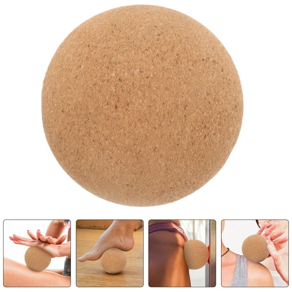 Beaupretty Massage Balls Massage Ball Light Brown Tension Relief Yoga Practice 1Set