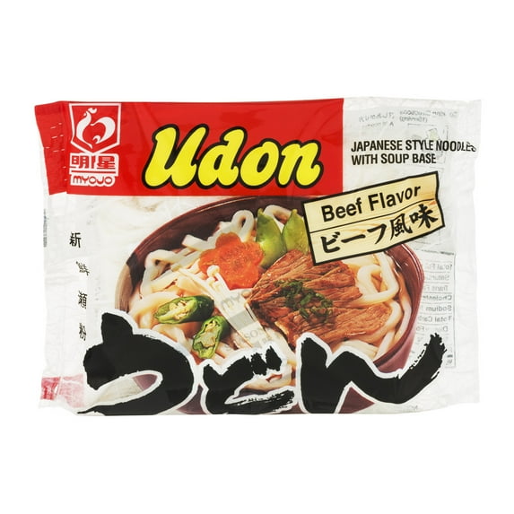 Myojo Udon Japanese Style Noodles with Soup Base Beef Flavor, 7.22 OZ