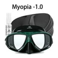 thumbnail image 1 of Myopia Diving Mask with Tempered Glass Lens - Antifog, Nearsighted Swim Goggles with Nose Cover (-1.0 to -9.0), 1 of 5