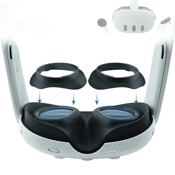 Lens Frame for Meta Quest 3, Anti-Scratch Ring to Protect Headset Lens and Glasses from Scratching VR Lens Protector Accessories-Black