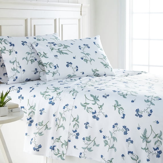Myosotis Scorpioides Printed Cotton Sheet Set by SouthShore Fine Linens