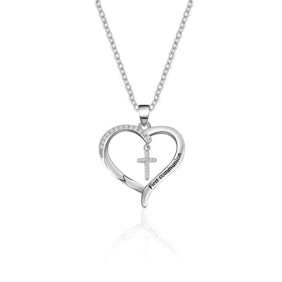 Myospark Heart Silver Stainless Steel Necklace, Cable Chain, Velvet Bags